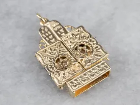 14K Gold Aron Kodesh Pendant