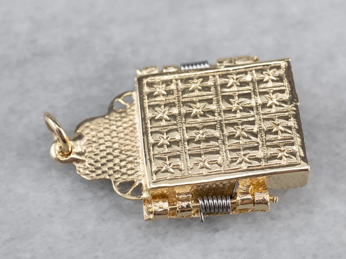 14K Gold Aron Kodesh Pendant