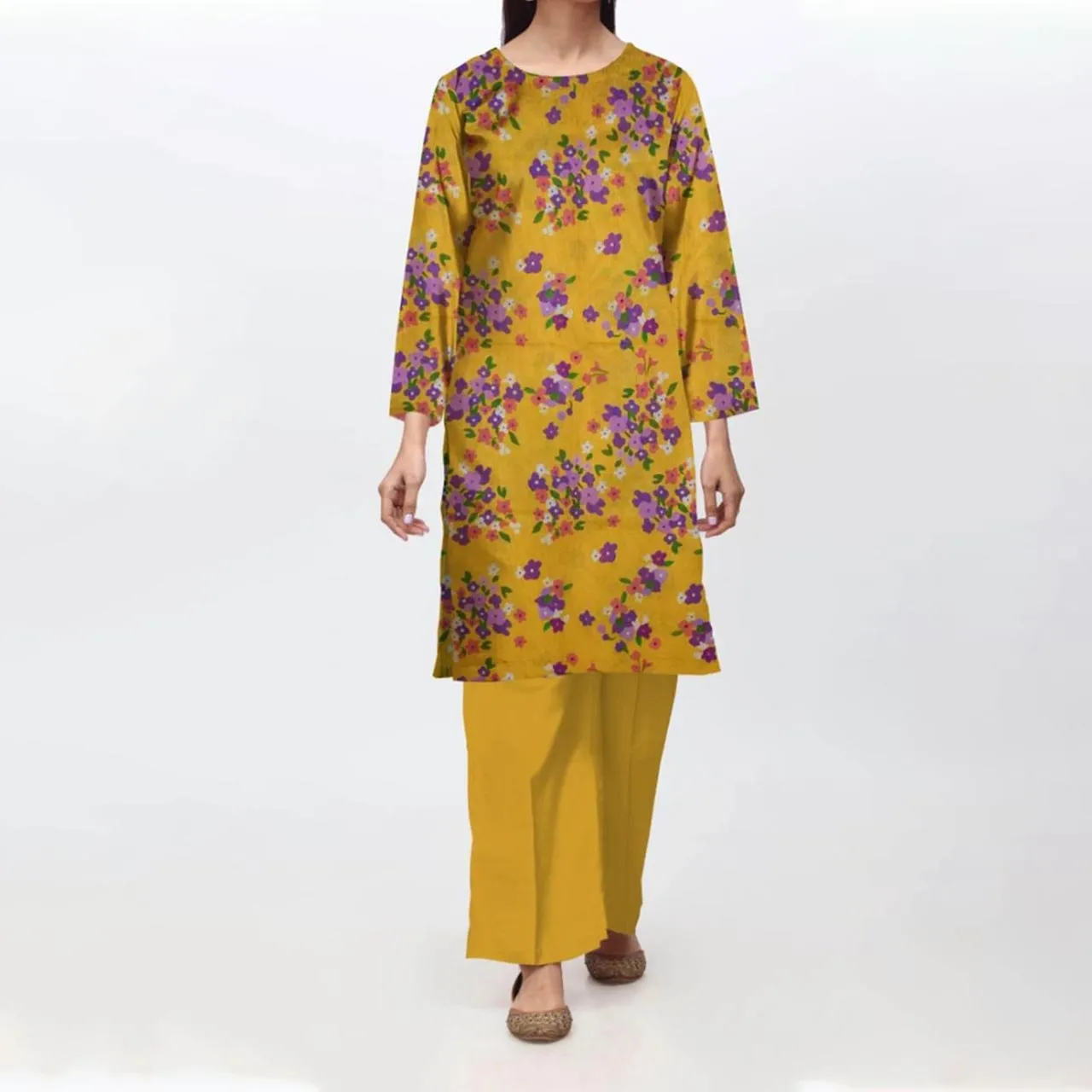 1PC- Unstitched Digital Printed Lawn Shirt PS4656