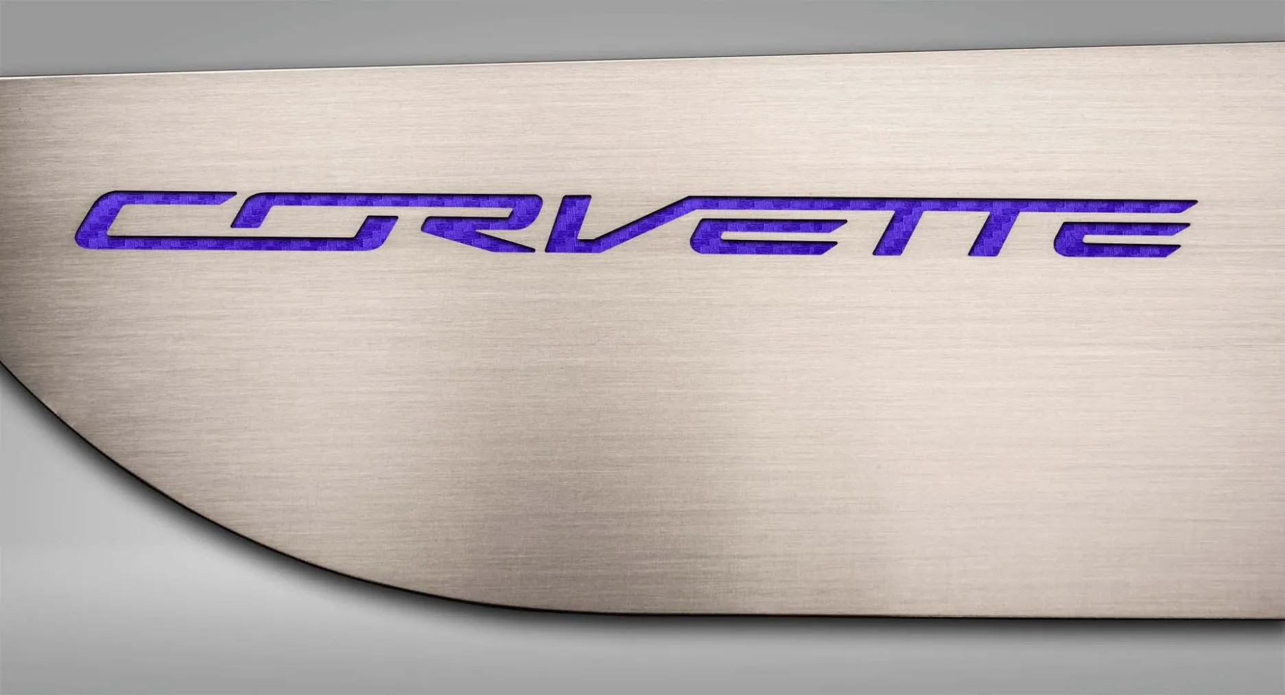 2014-2019 C7 Corvette Stingray - Door Guards w/CORVETTE Lettering 2Pc - Brushed Stainless