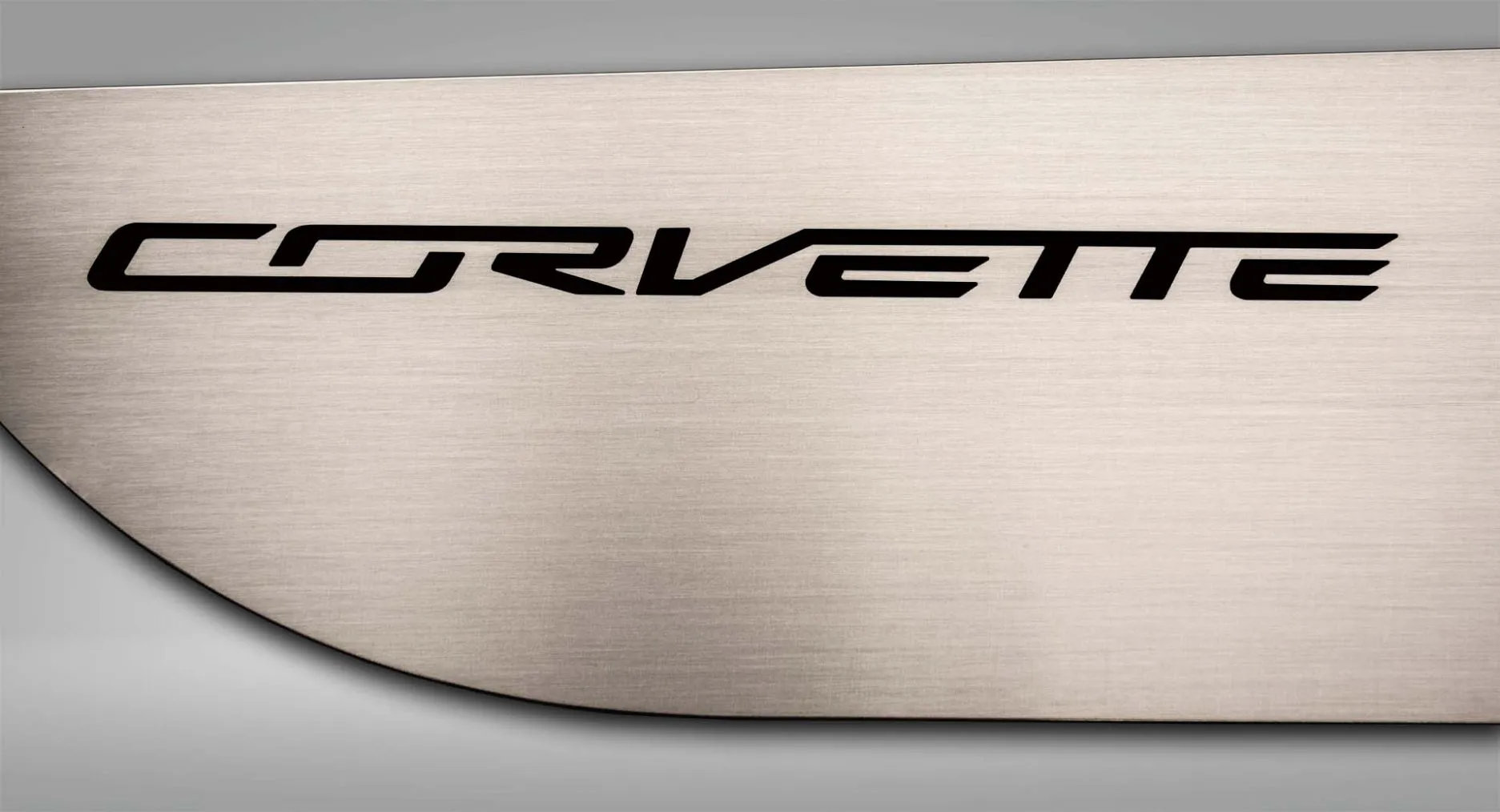 2014-2019 C7 Corvette Stingray - Door Guards w/CORVETTE Lettering 2Pc - Brushed Stainless