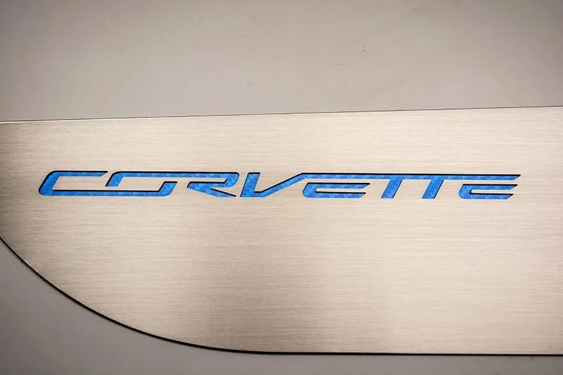 2014-2019 C7 Corvette Stingray - Door Guards w/CORVETTE Lettering 2Pc - Brushed Stainless