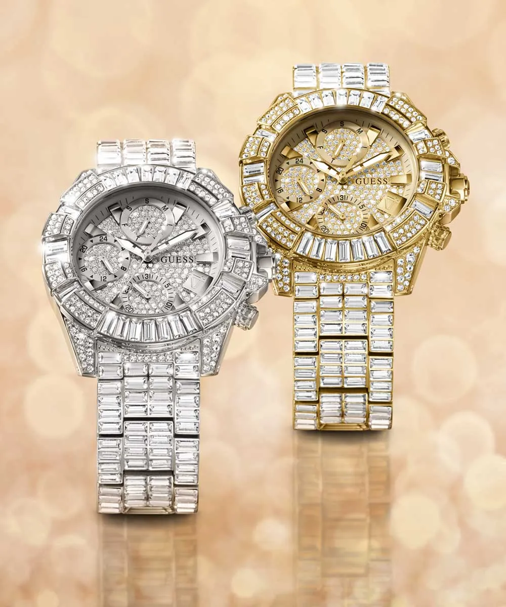 40th Anniversary Limited Edition GUESS Ladies Silver Tone Multi-function Watch