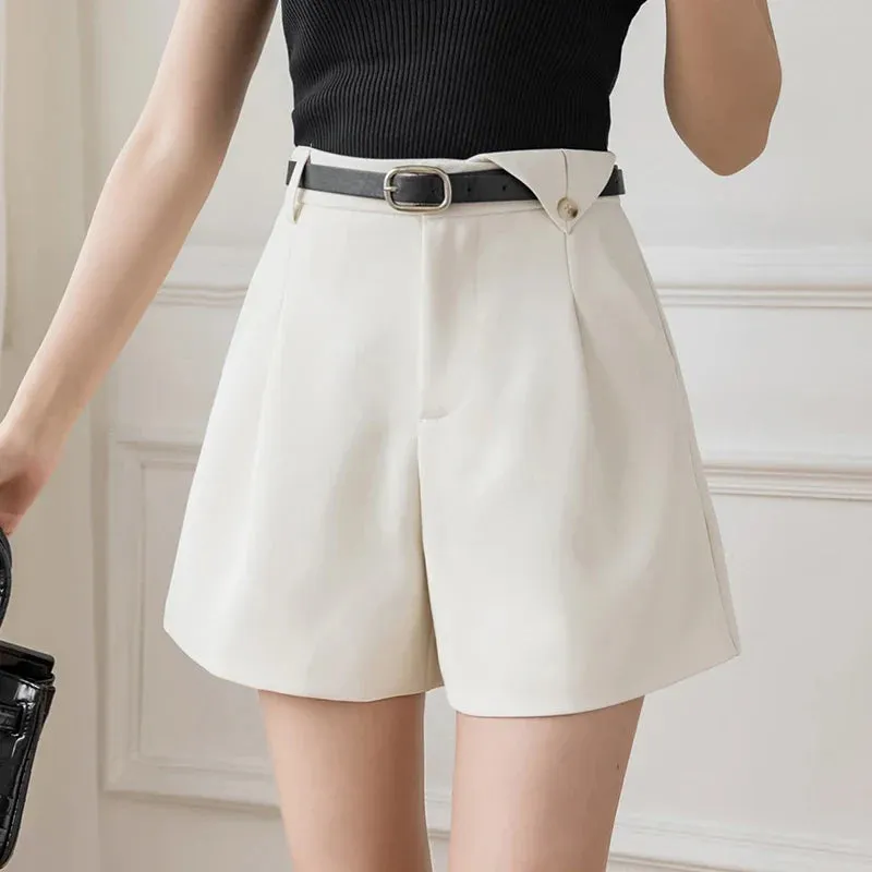 A-Line Women's Shorts 2024 New Summer Suit Pants High Waist Straight Loose Shorts