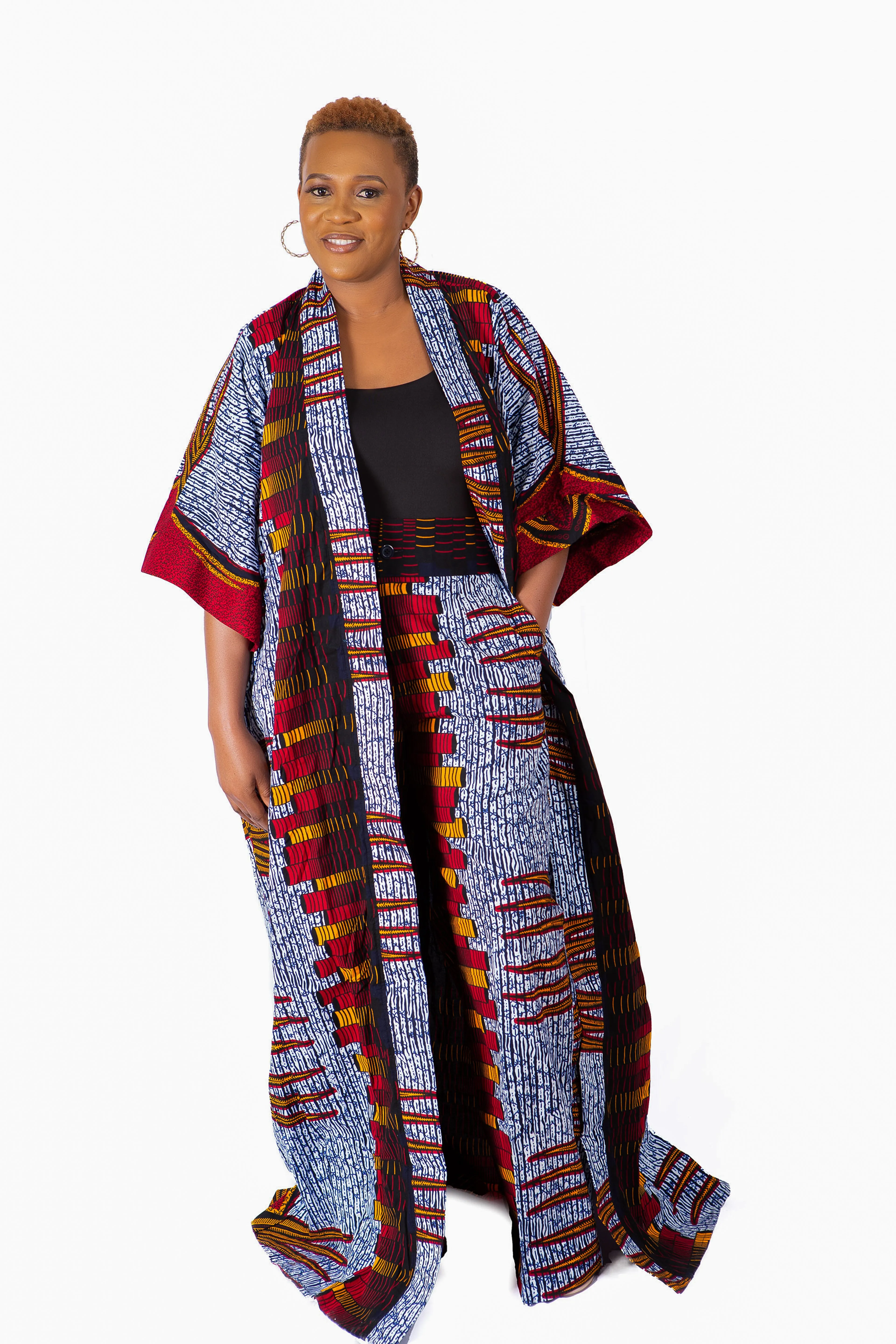 AFRICAN PRINT BISSAU KIMONO SET