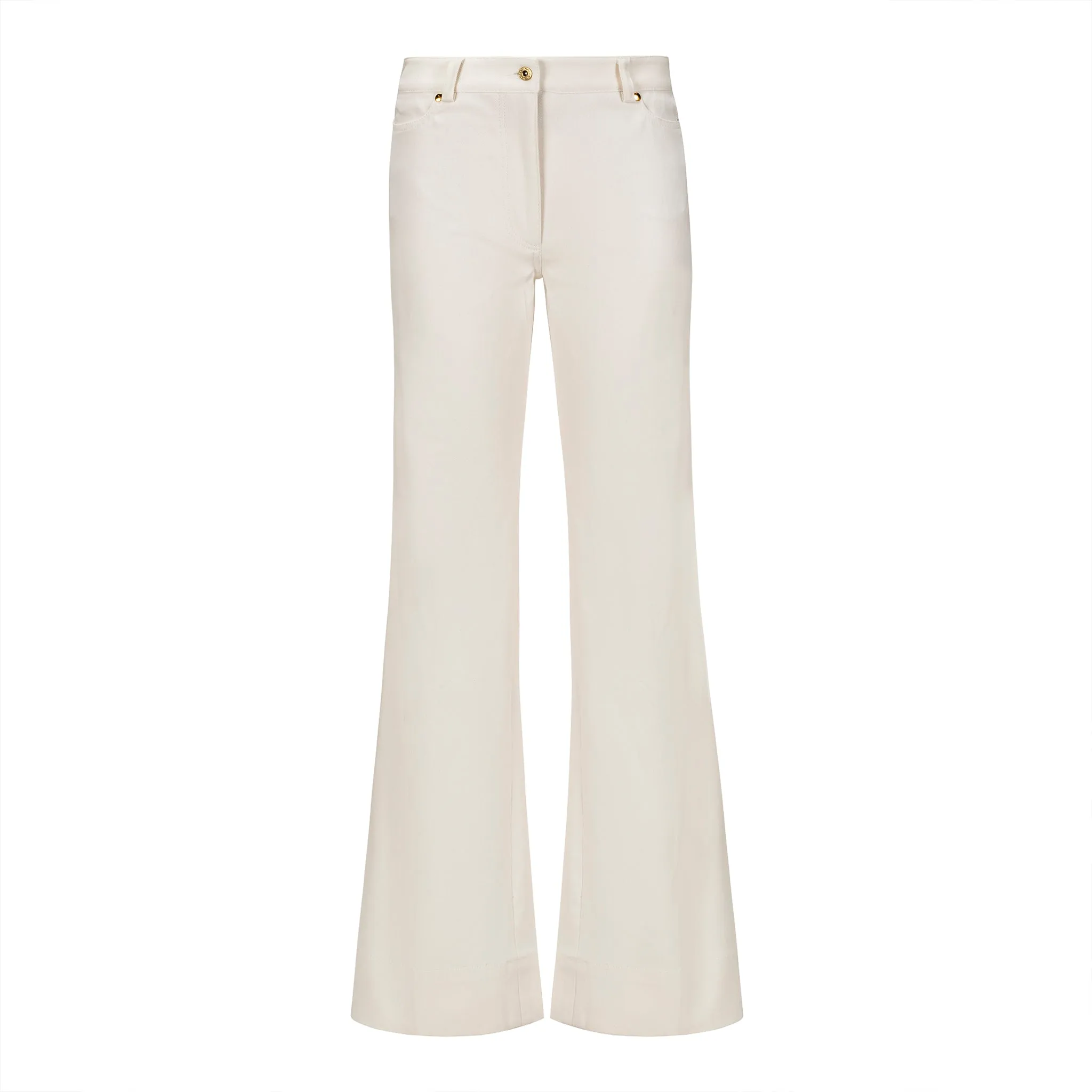 Alfy Wide Leg Denim Jean - Cream