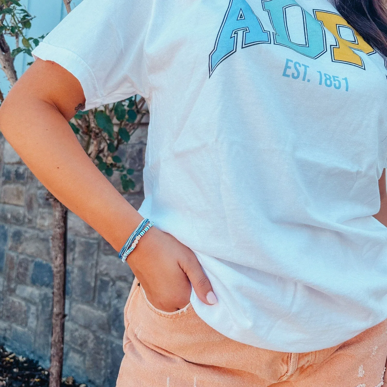 Alpha Delta Pi Stretch Bracelet