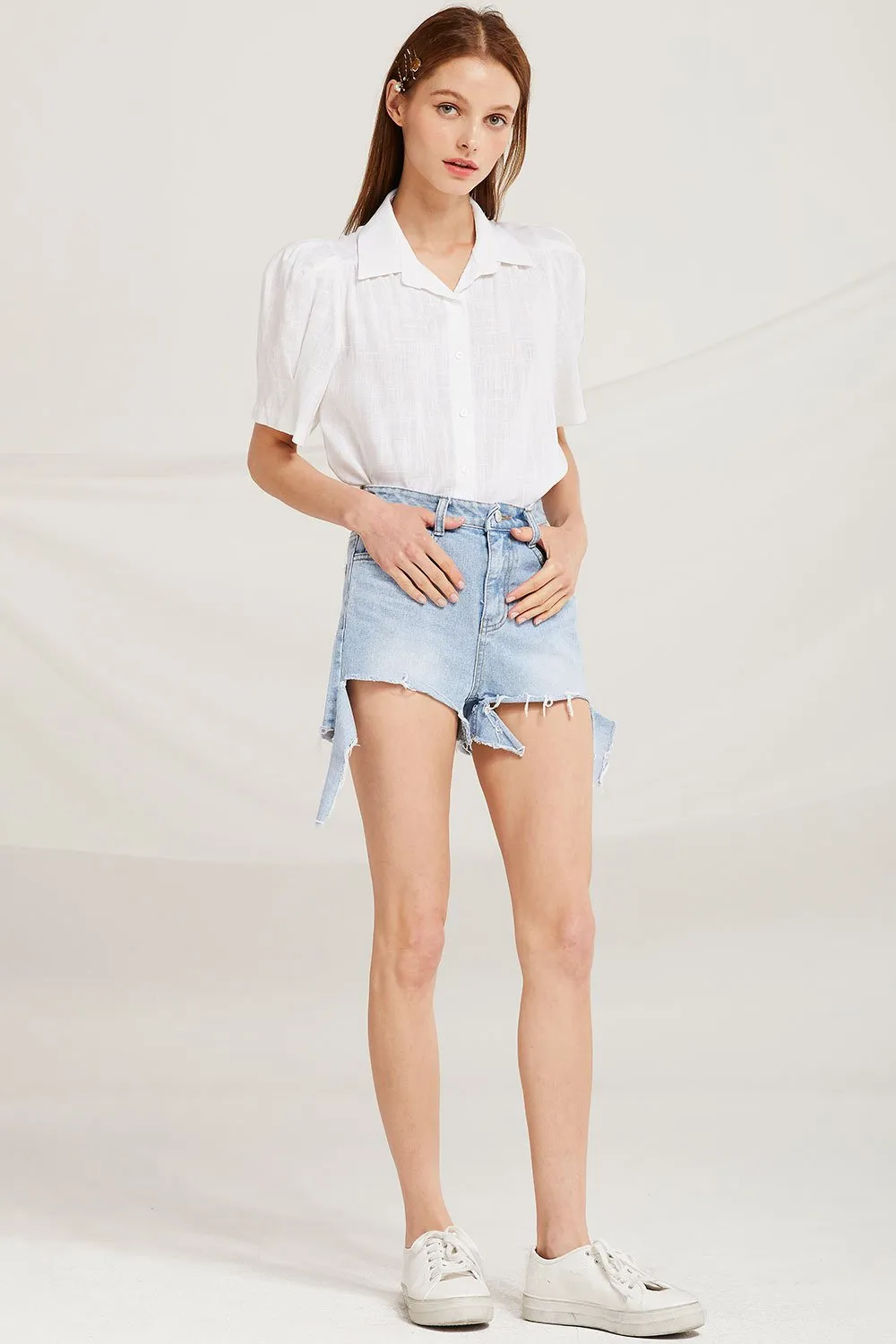 Andi Cut Off Denim Shorts