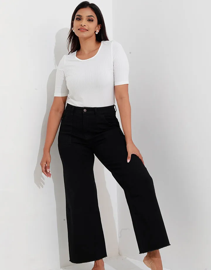 Baggy Wide Leg Jeans with Deep Pockets