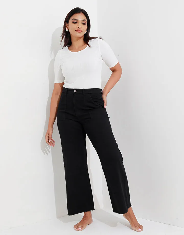 Baggy Wide Leg Jeans with Deep Pockets