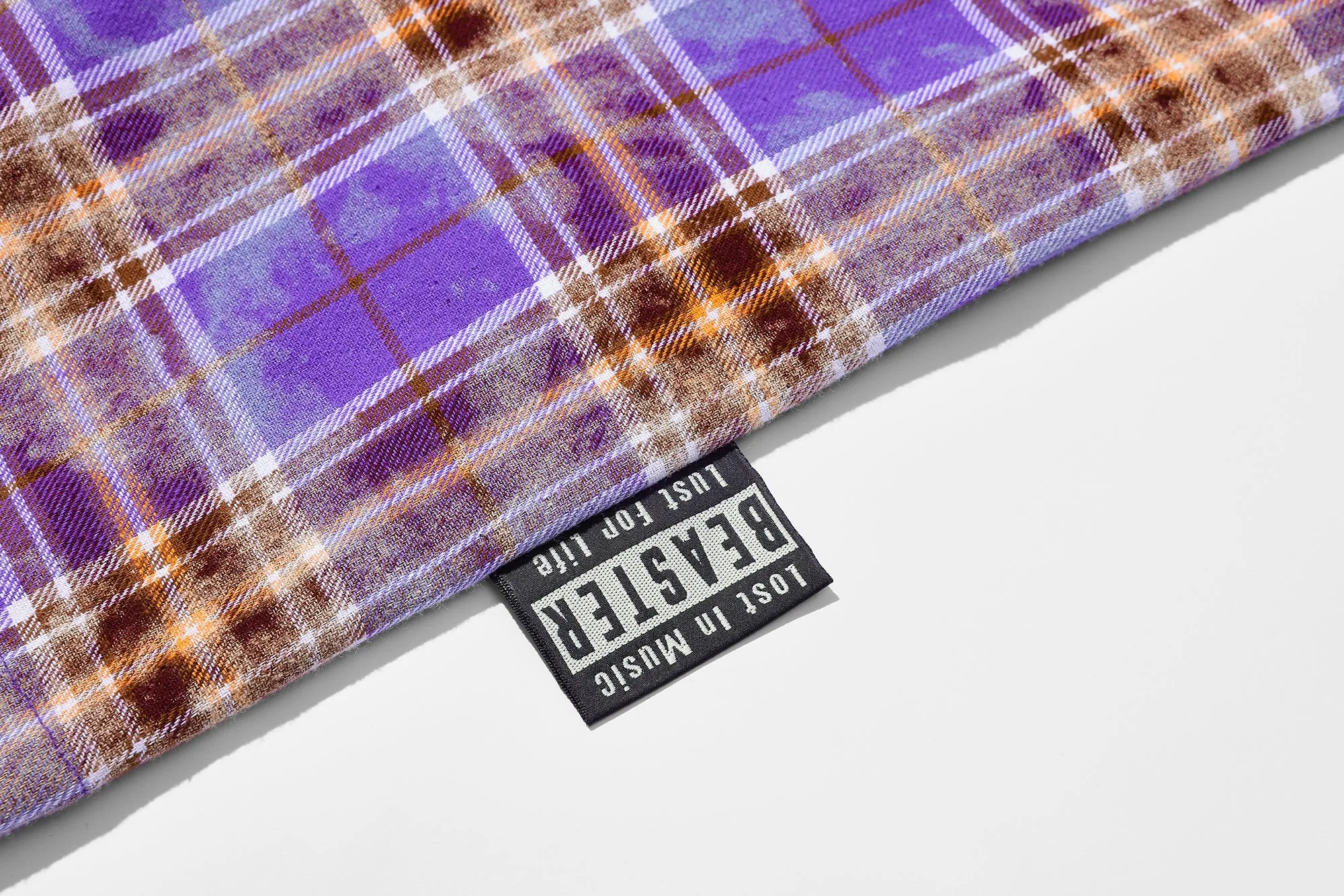 BEASTER Washed Haze Plaid Shirt