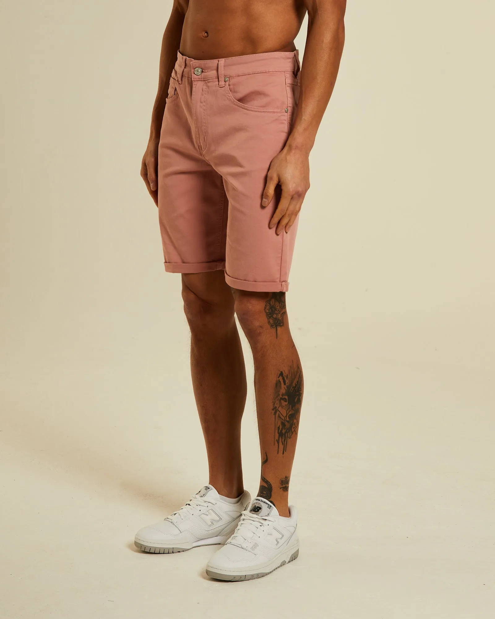 Beck 5 Pocket Short Plaster Pink