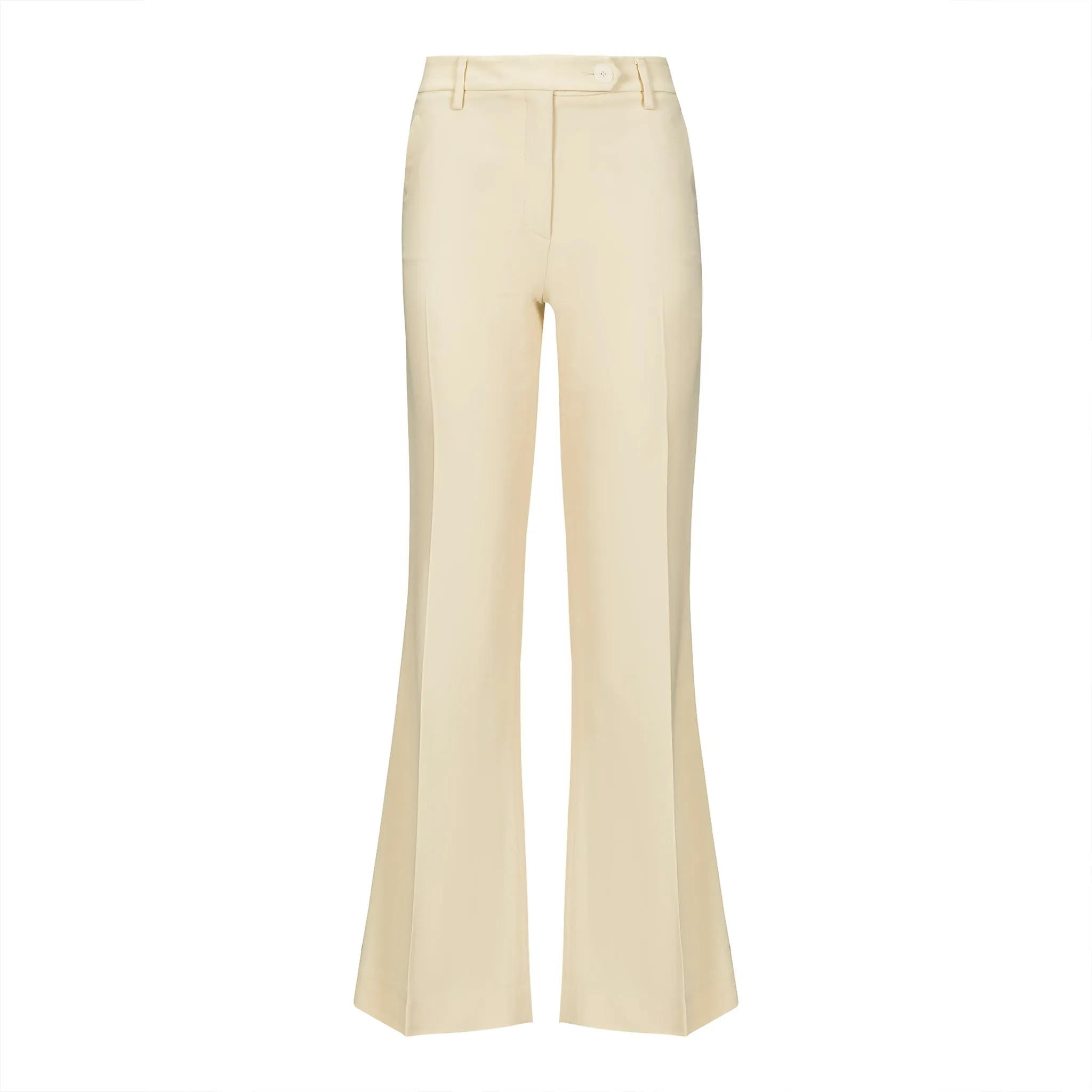 Bianca Stretch Wide Leg Pant - Cream