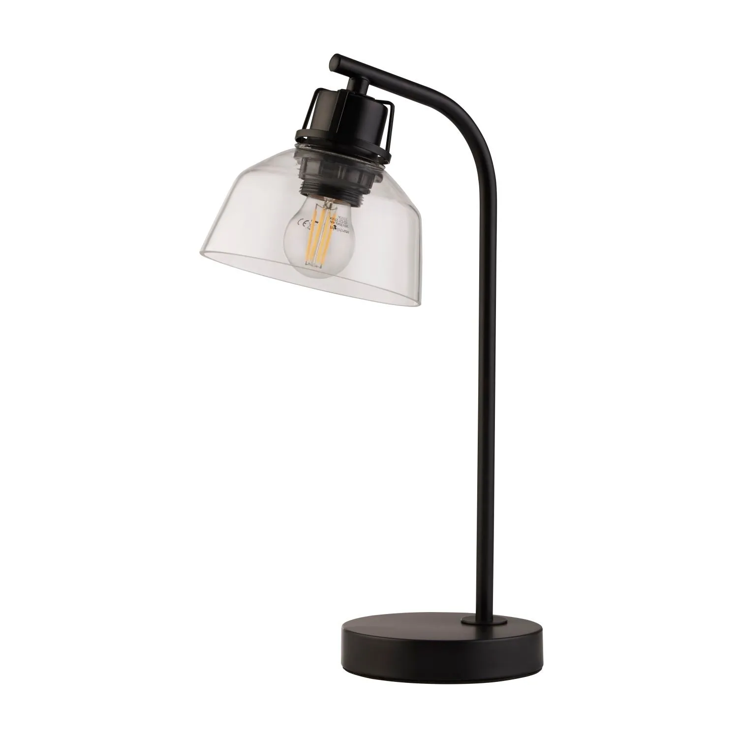 Black and Glass Table Lamp