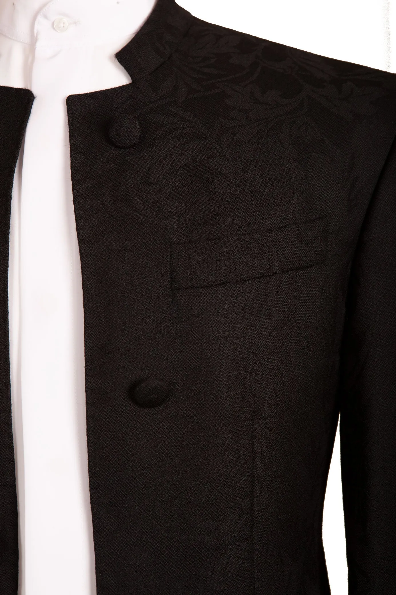 Black Nehru Collar Jacket - Ex Hire