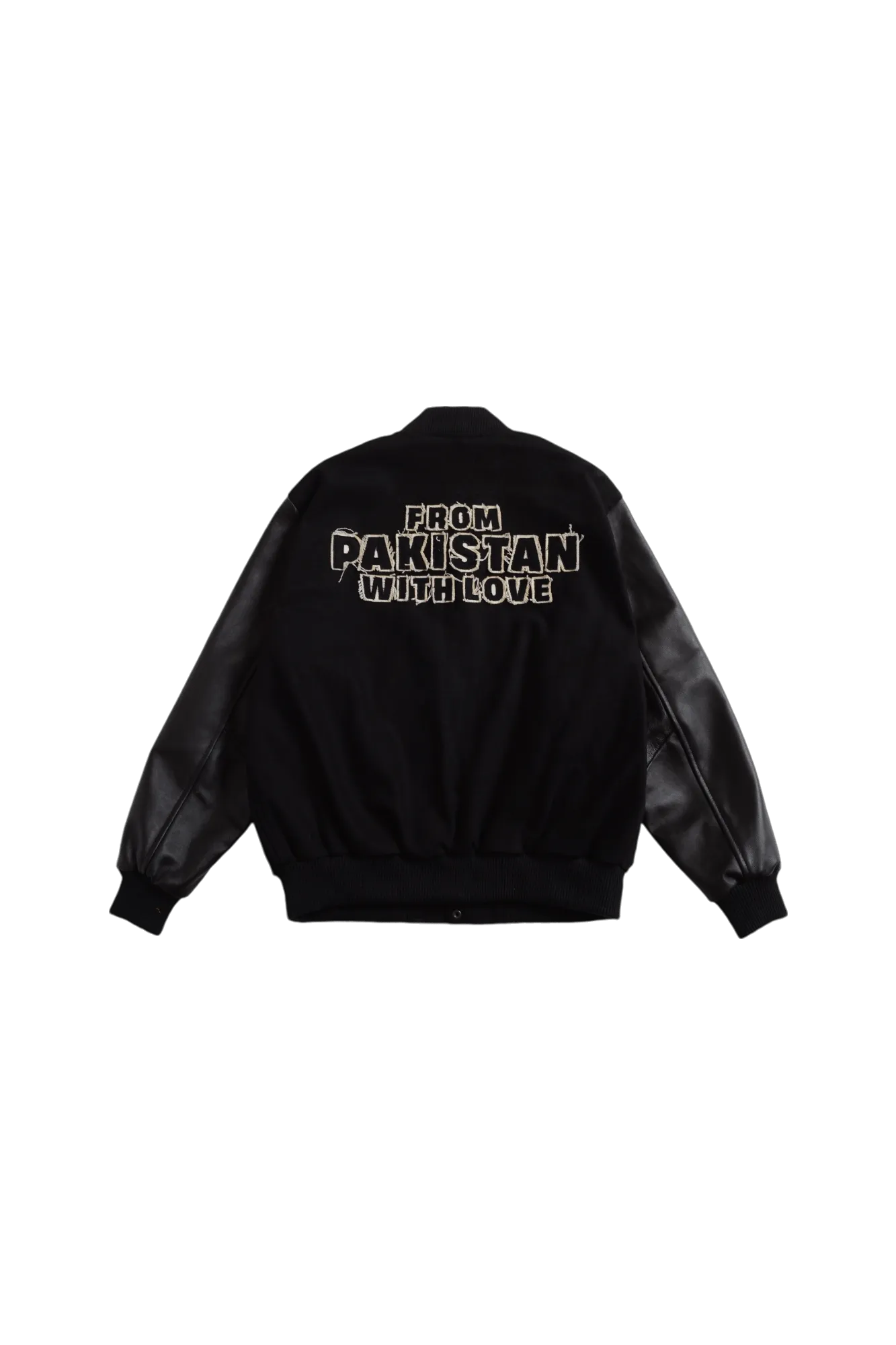 BLACK "RAY" VARSITY JACKET