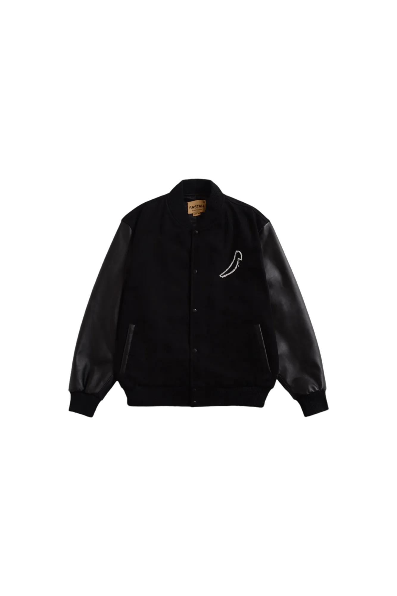 BLACK "RAY" VARSITY JACKET