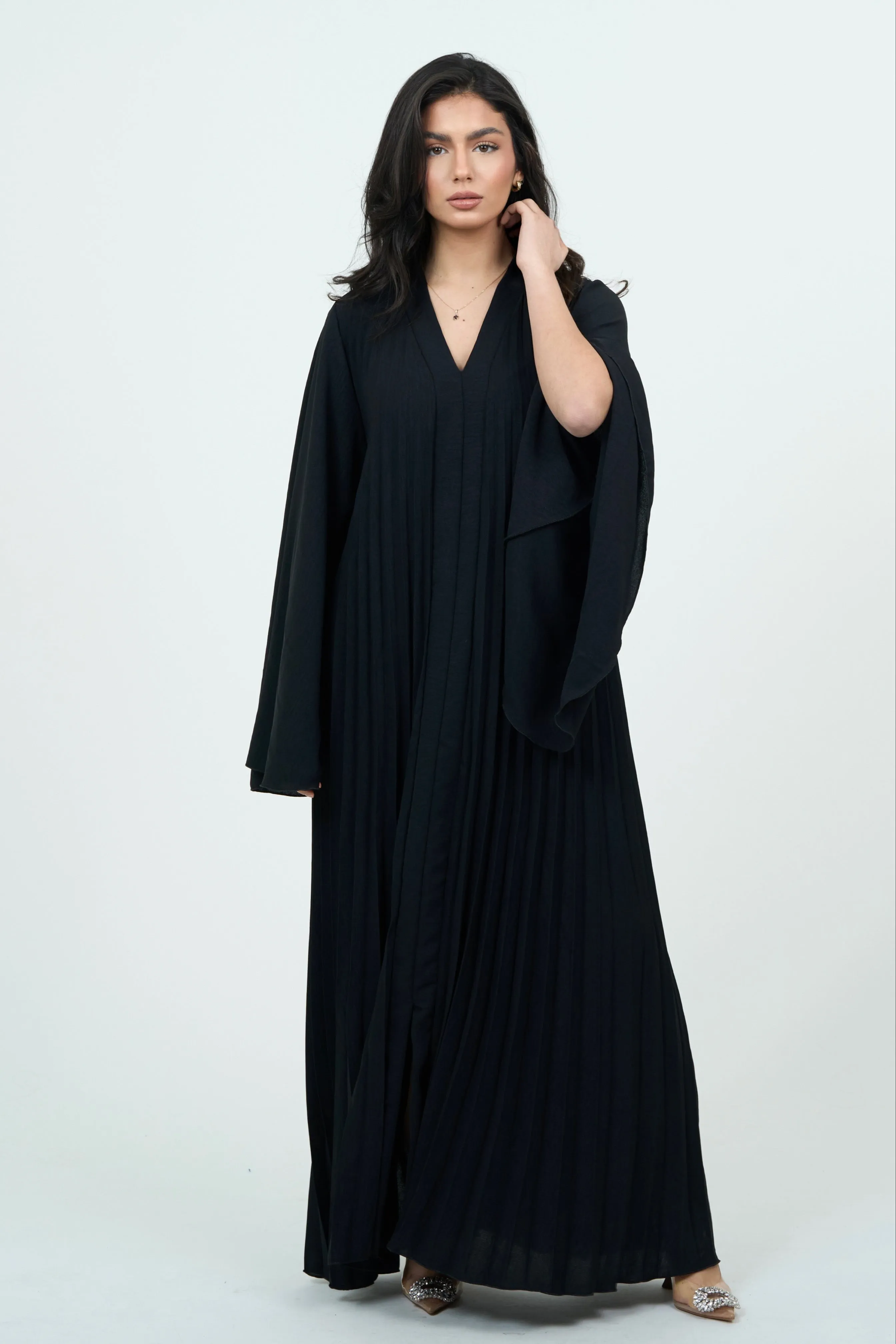 Black Ruffle Abaya