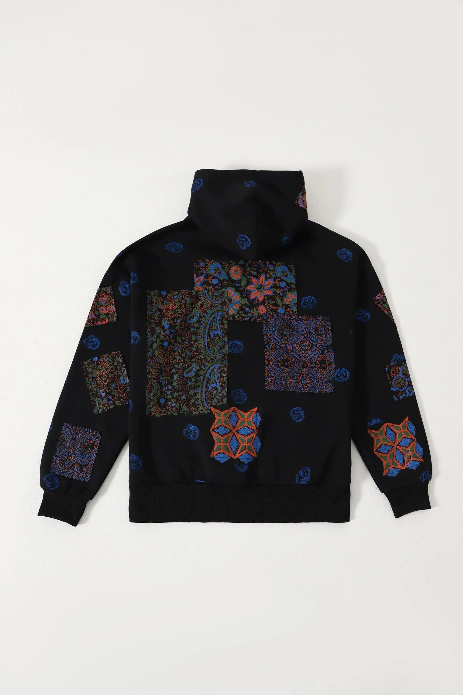 BLOCK PRINT PATCHWORK HOODIE "VERSION 4"