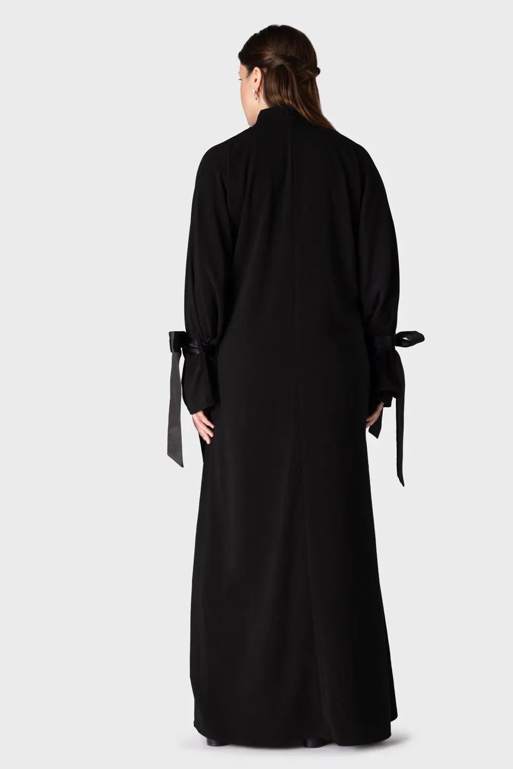 Bow Cuffed Sleeve Abaya