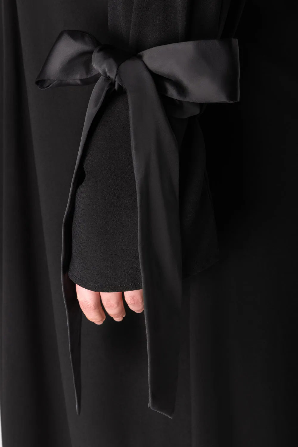 Bow Cuffed Sleeve Abaya