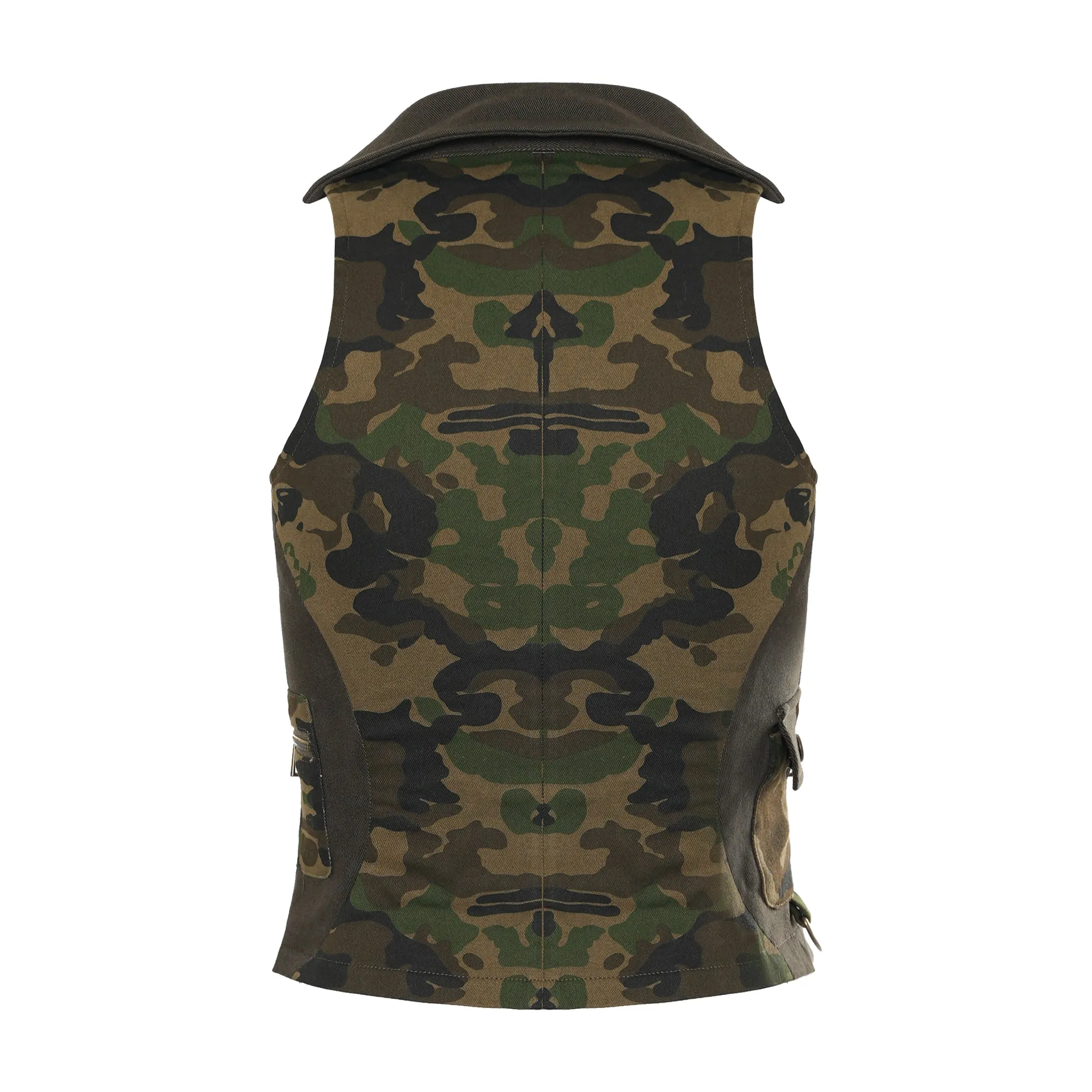 Camouflage Patchwork Multi-Pocket Vest