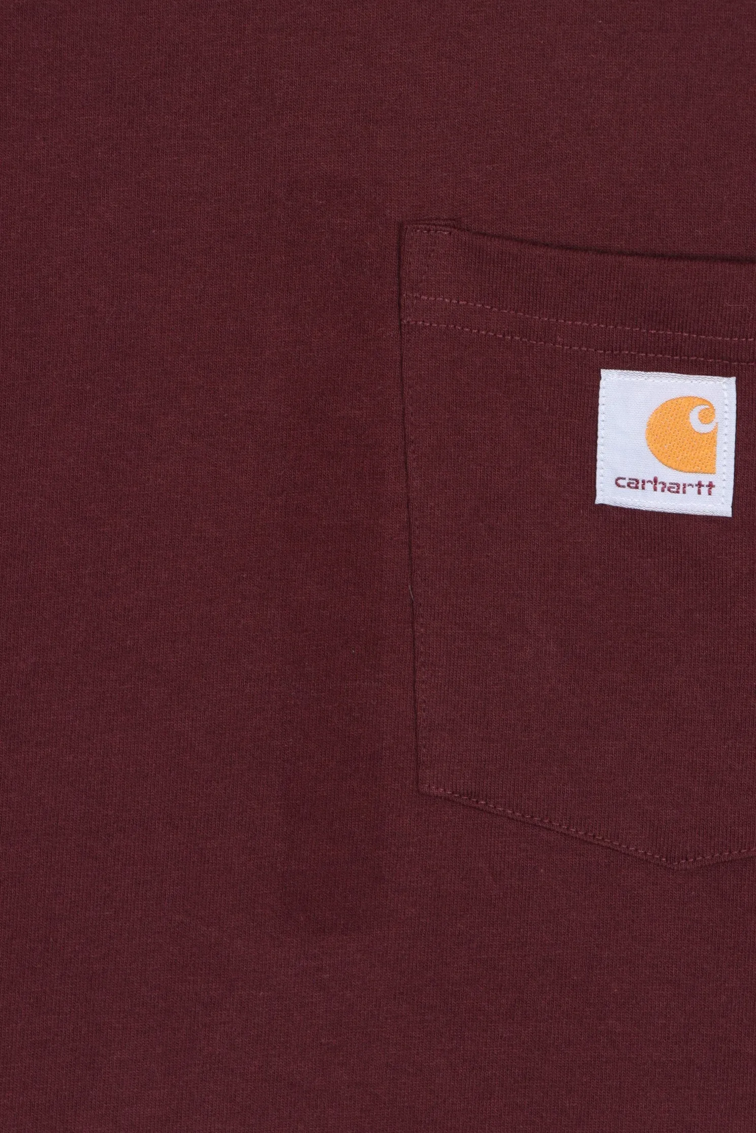 CARHARTT Burgundy Front Pocket Casual T-Shirt (XXL)