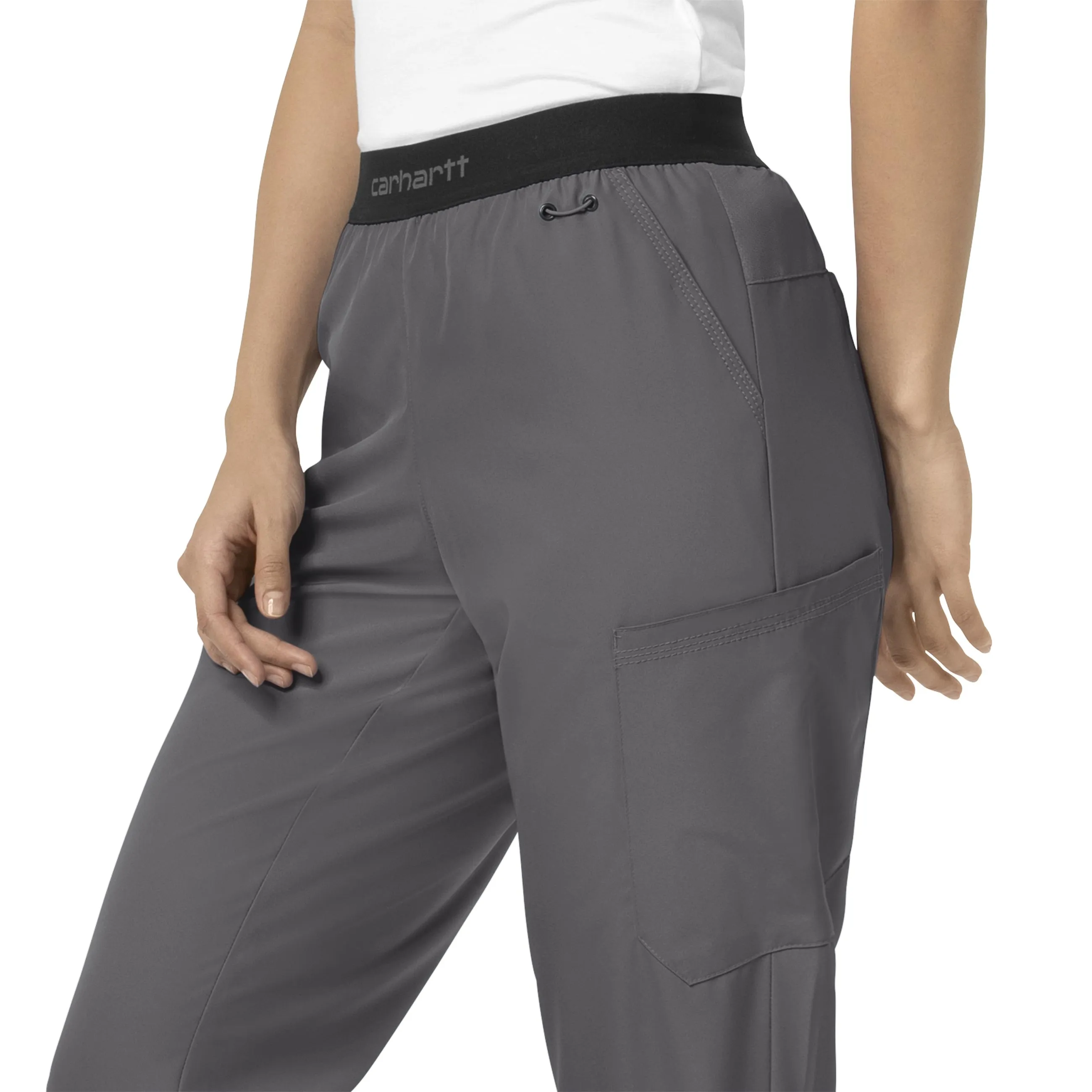 Carhartt Force Liberty Women's Comfort Cargo Jogger Scrub Pant - Pewter