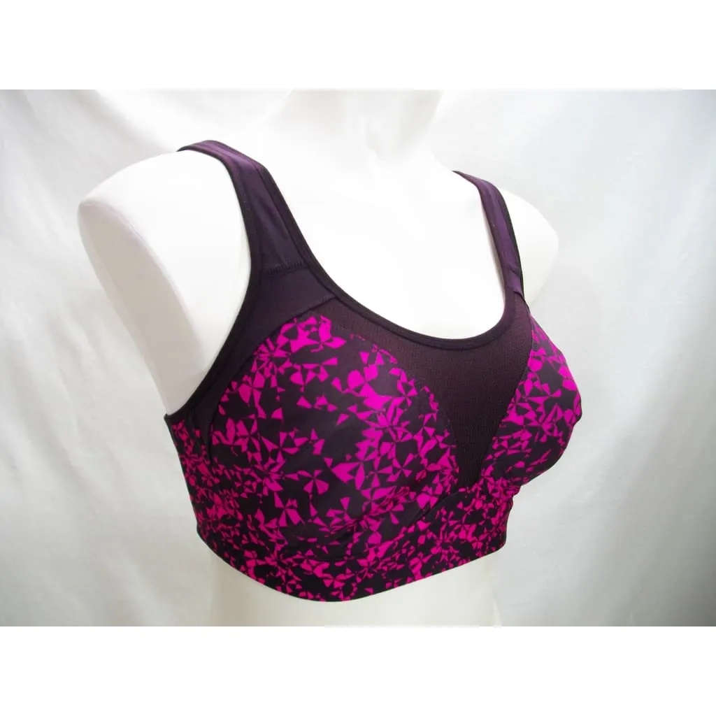 Champion N9630 High Support Wire Free Convertible Sports Bra 34DD Pink & Burgundy