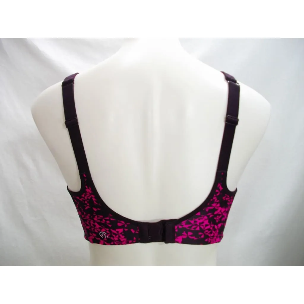 Champion N9630 High Support Wire Free Convertible Sports Bra 34DD Pink & Burgundy