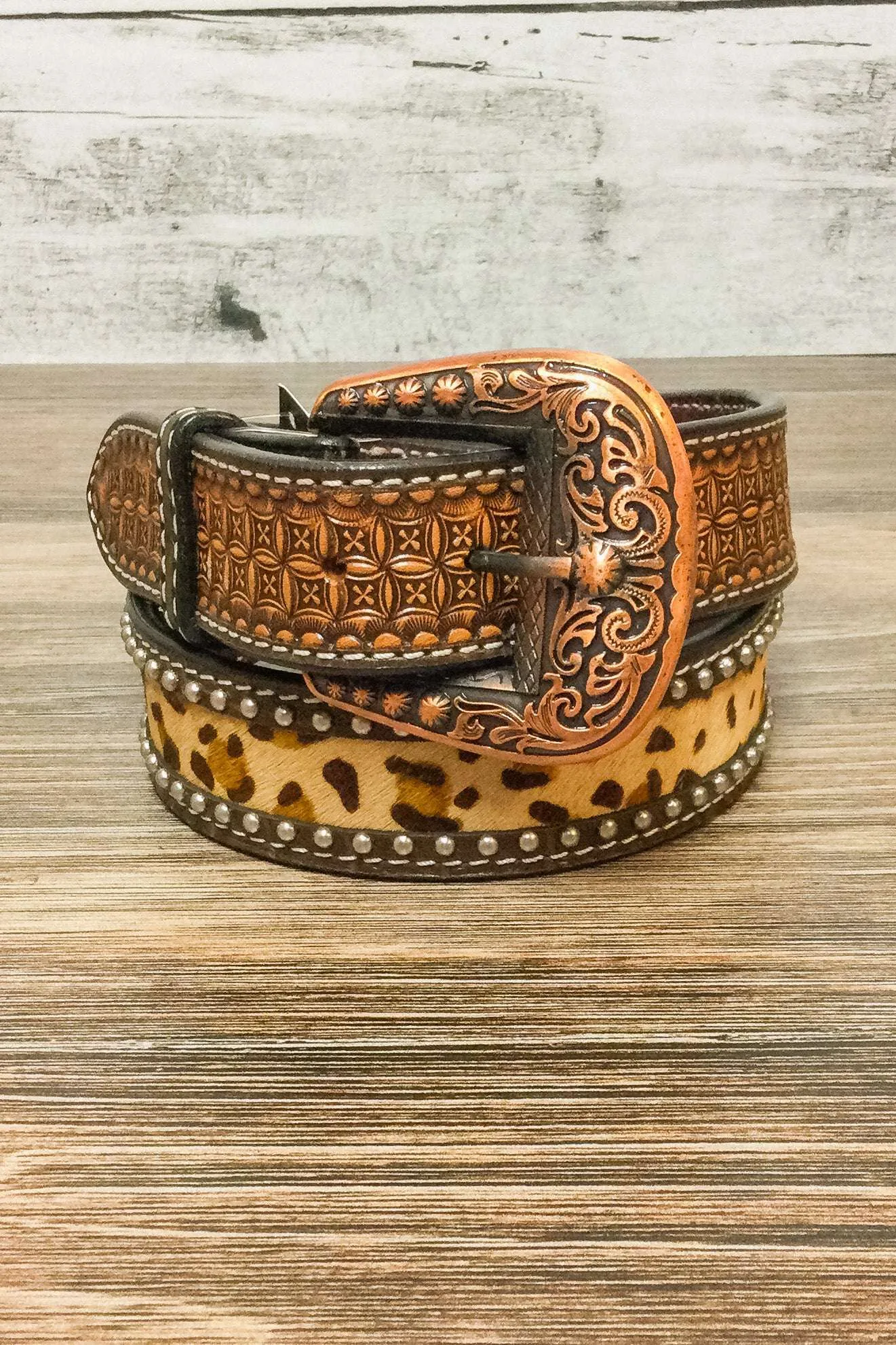 Cheetah Rafter T Tooled Belt