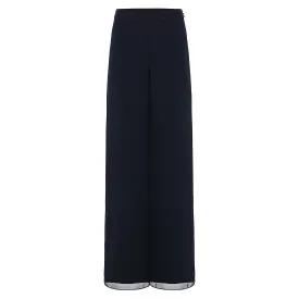 Chiffon Layer Pant - Navy