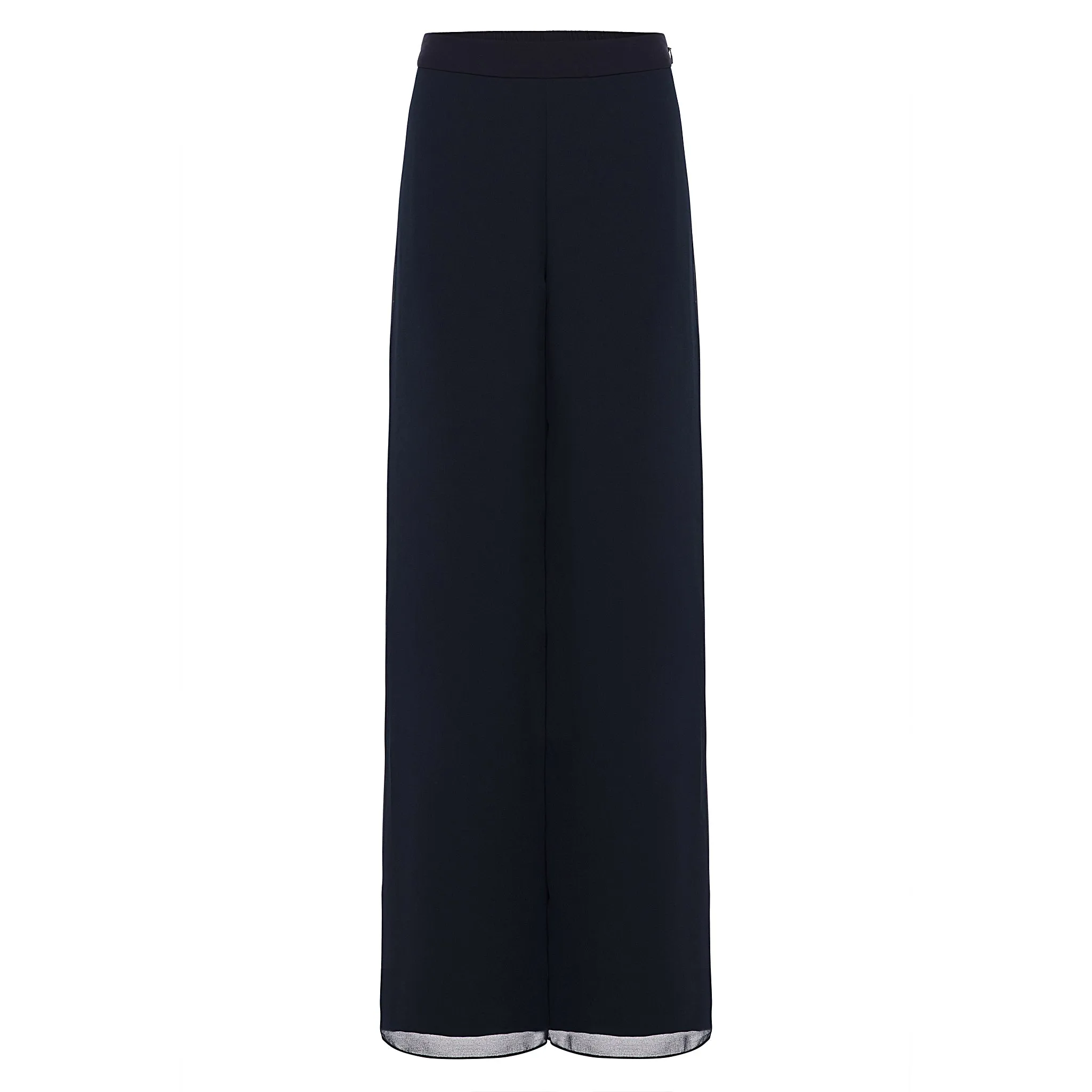 Chiffon Layer Pant - Navy