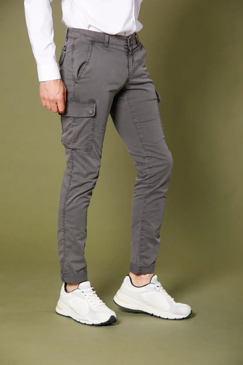 Chile pantalone cargo uomo in twill stretch icon washing extra slim