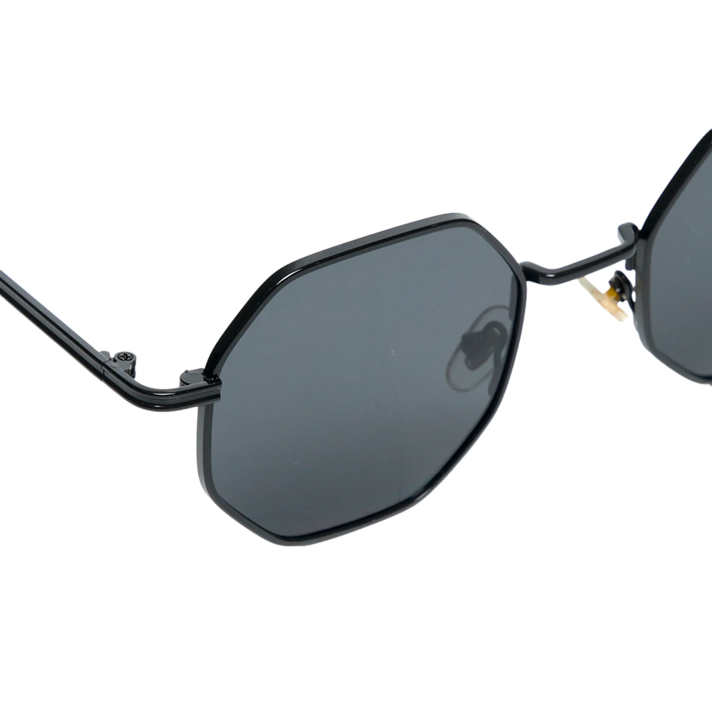 Chokore Octagon-shaped Metal Sunglasses (Black)