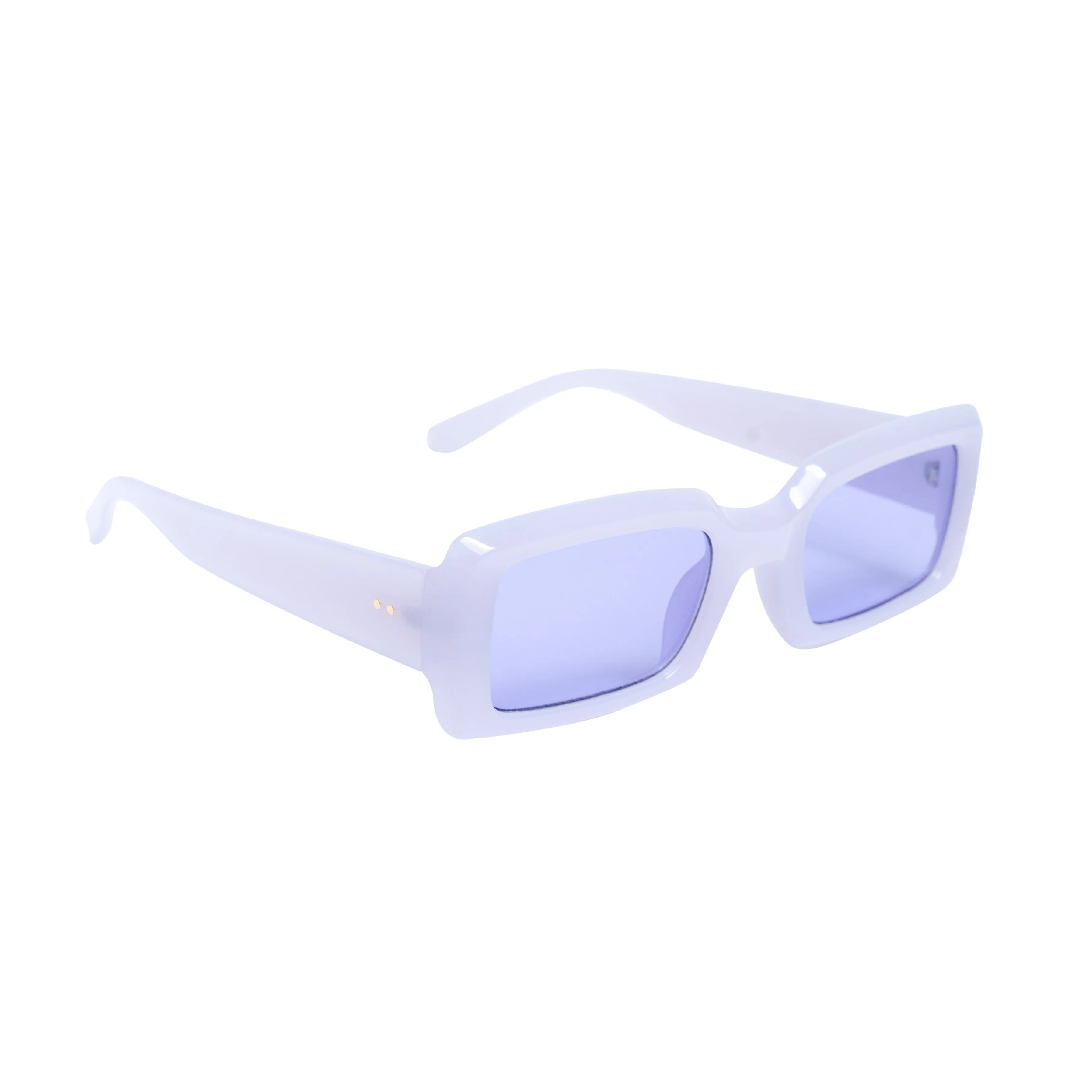 Chokore Rectangle Retro Sunglasses with UV Protection (Mauve)