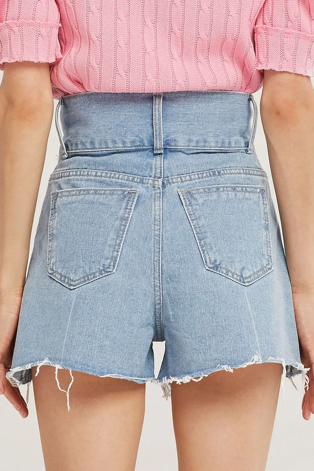 Clara High Waist Denim Shorts