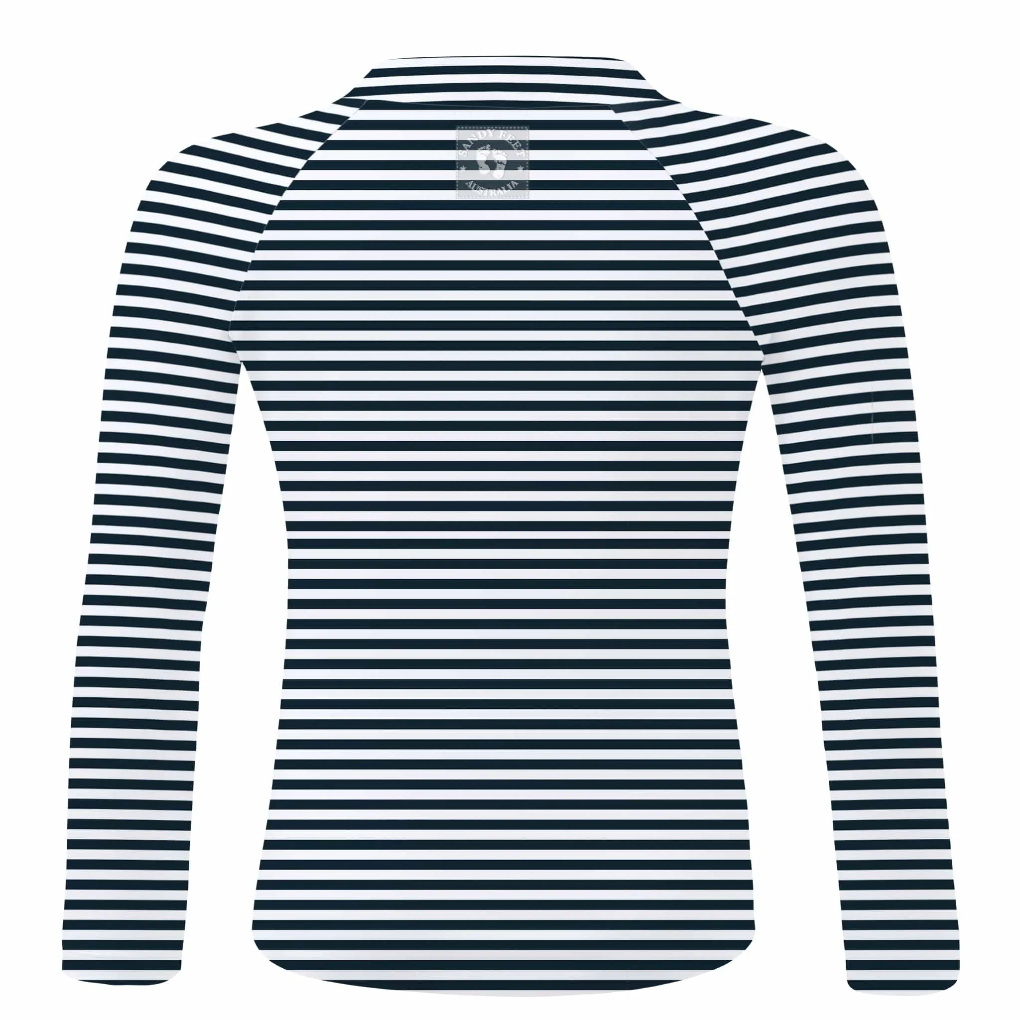 Classic Black Stripe Long Sleeve Zip Rashie