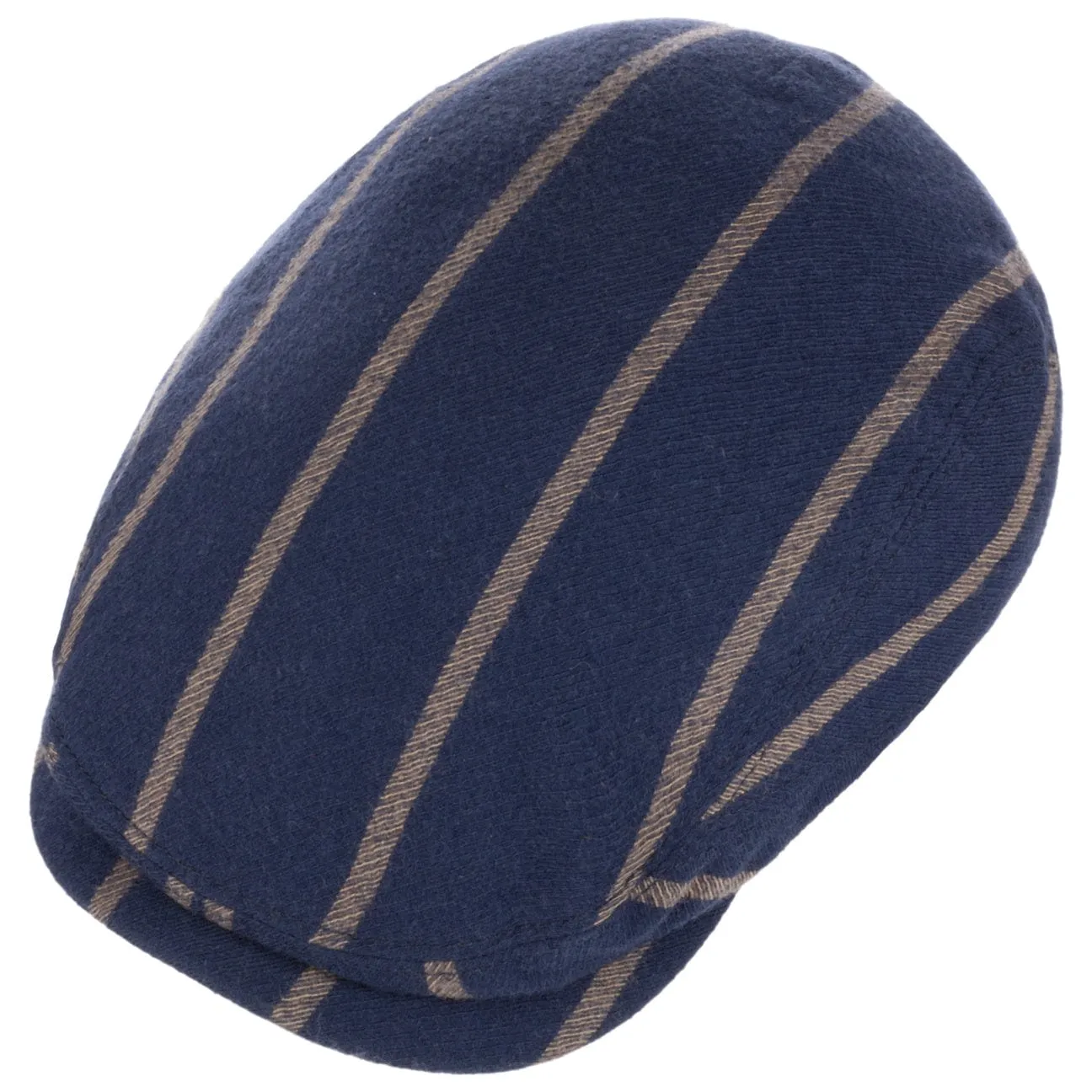 Contrast Stripes Wool Flat Cap by Stetson