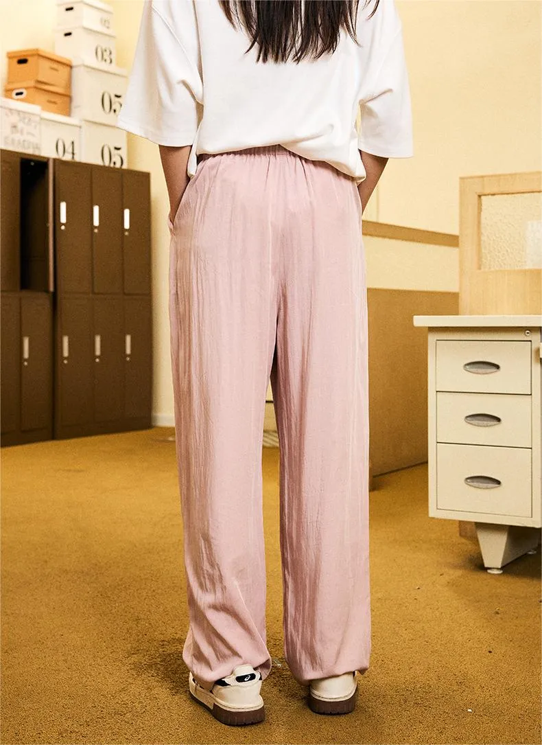 Cool Embroidered Blend Straight-leg Pants