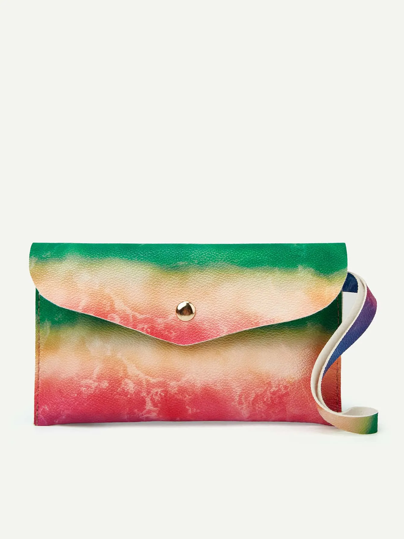 Cow Pattern Flap Clutch Bag