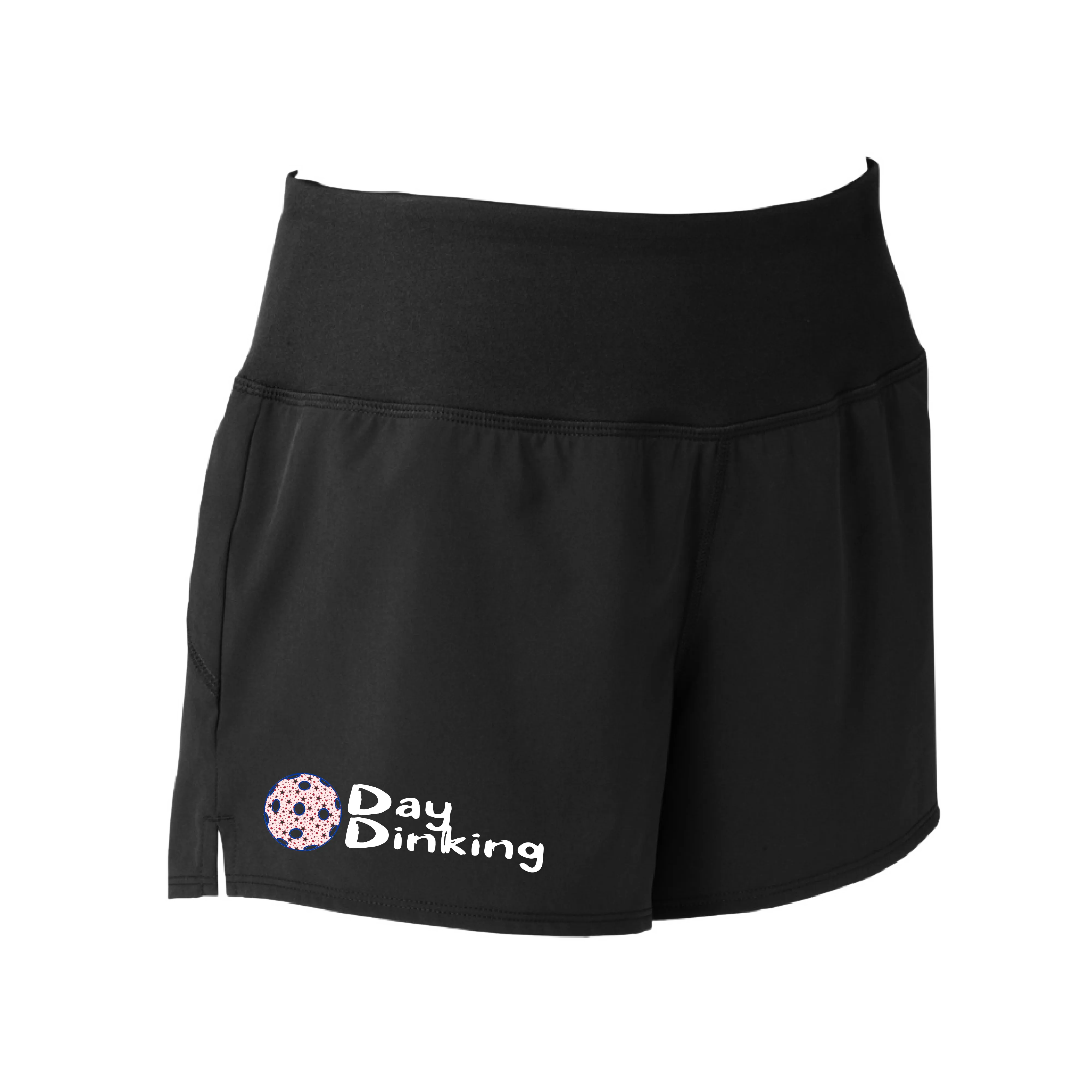 Day Dinking (Pickleball Colors Cyan Green Orange Pink Stars) | Women's Pickleball Shorts