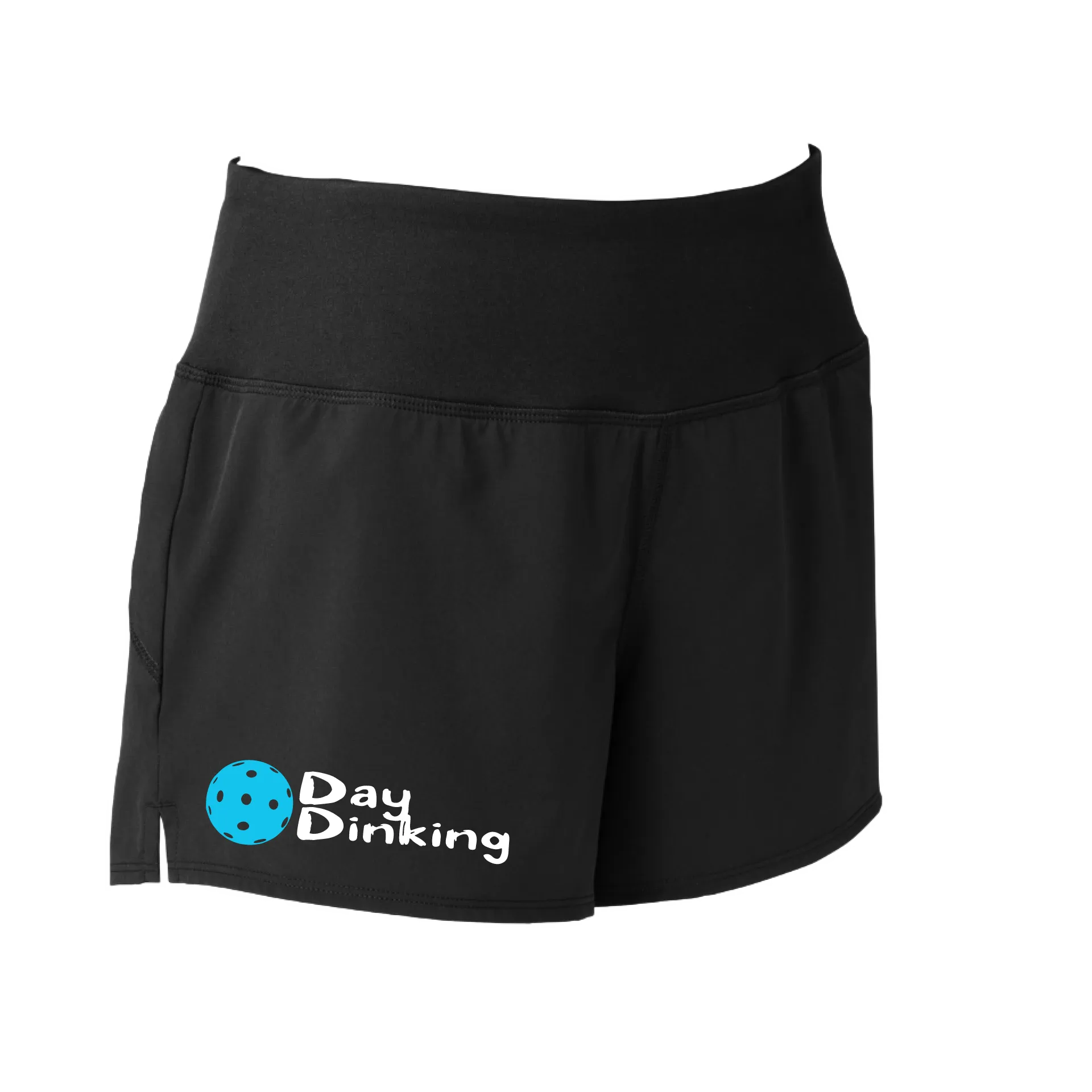 Day Dinking (Pickleball Colors Cyan Green Orange Pink Stars) | Women's Pickleball Shorts