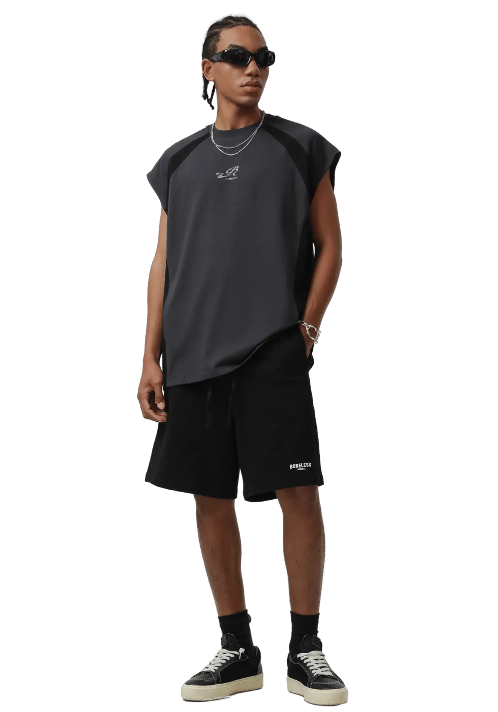 Deconstructed Panel Sports Tank Top