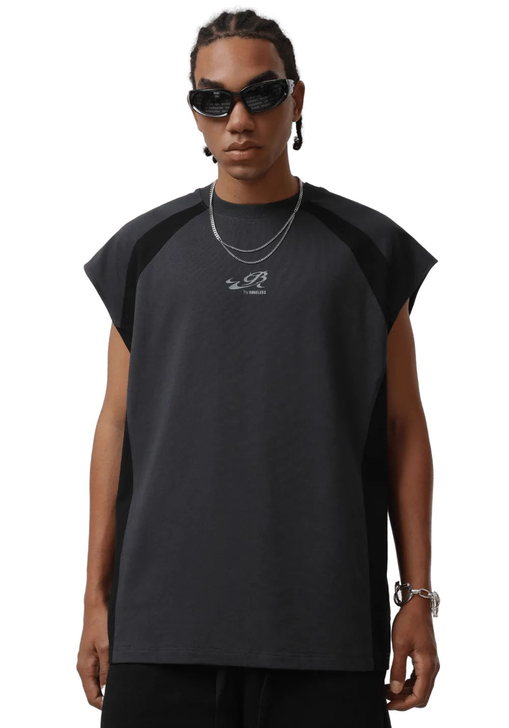 Deconstructed Panel Sports Tank Top