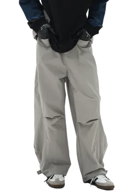 Deconstructed Tapered Wide Leg Pants