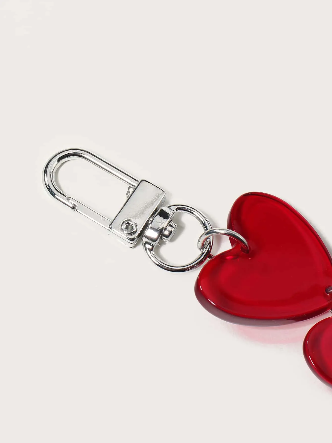 Double Heart Design Bag Charm