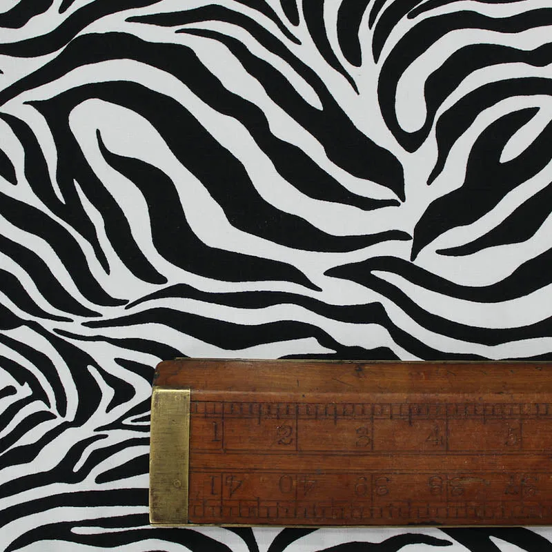 Dressmaking Printed Cotton Zebra Print - Abbey Road