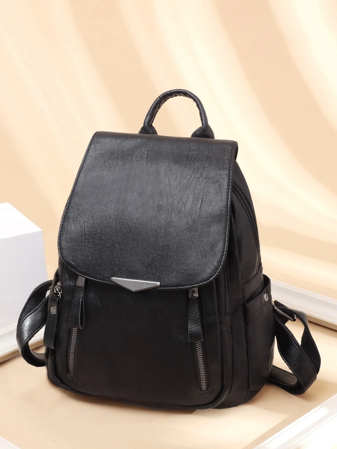 Dual Zip Front Flap Backpack