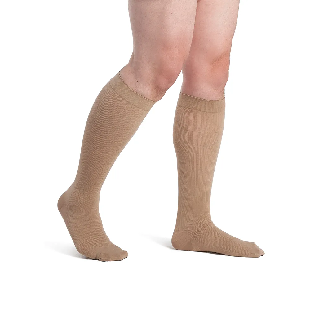 Dynaven Opaque Ribbed Men's Knee High 20-30 mmHg